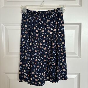 Vintage midi floral skirt size small midi 90’s button up boho prairie GUC